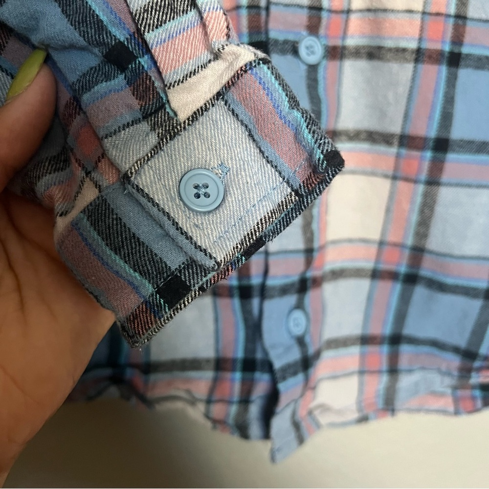 Kids Bluey Plaid Shirt - Blue and Pink - Picture 4 of 7